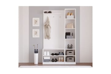 Sylorn Garderobeskap 120x200 cm - Matt Hvit - Oppbevaring - Skap - Oppbevaringsskap