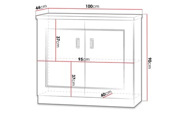 Tadeusz Skap 100x44x90 cm - Oppbevaring - Skap - Oppbevaringsskap