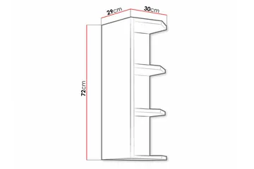 Templemore Kjøkkenskap 30 cm - Brun - Oppbevaring - Skap - Oppbevaringsskap