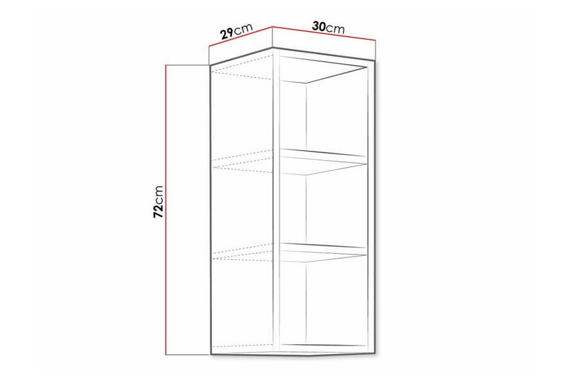 Templemore Kjøkkenskap 30 cm - Brun - Oppbevaring - Skap - Oppbevaringsskap