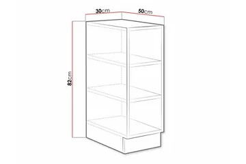 Templemore Kjøkkenskap 30 cm - Brun - Oppbevaring - Skap - Oppbevaringsskap