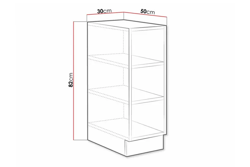 Templemore Kjøkkenskap 30 cm - Brun - Oppbevaring - Skap - Oppbevaringsskap