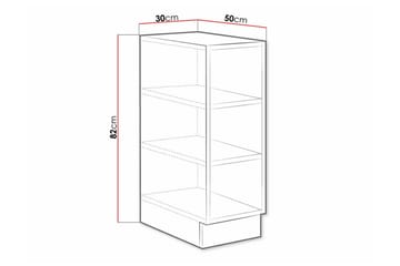Templemore Kjøkkenskap 30 cm - Hvid - Oppbevaring - Skap - Oppbevaringsskap