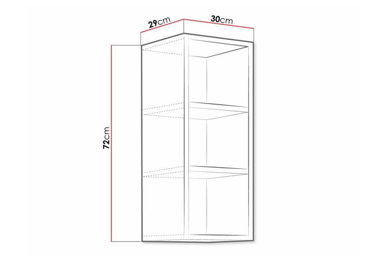 Templemore Kjøkkenskap 30 cm - Hvid - Oppbevaring - Skap - Oppbevaringsskap