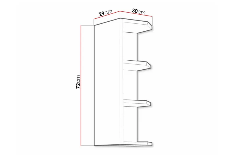 Templemore Kjøkkenskap 30 cm - Hvid - Oppbevaring - Skap - Oppbevaringsskap