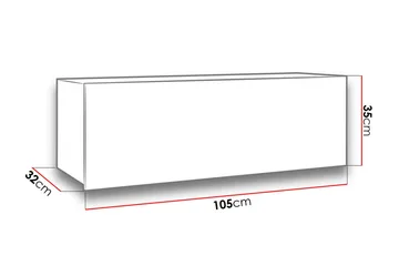 Tessan Veggskap 105 cm - Svart - Oppbevaring - Skap - Oppbevaringsskap