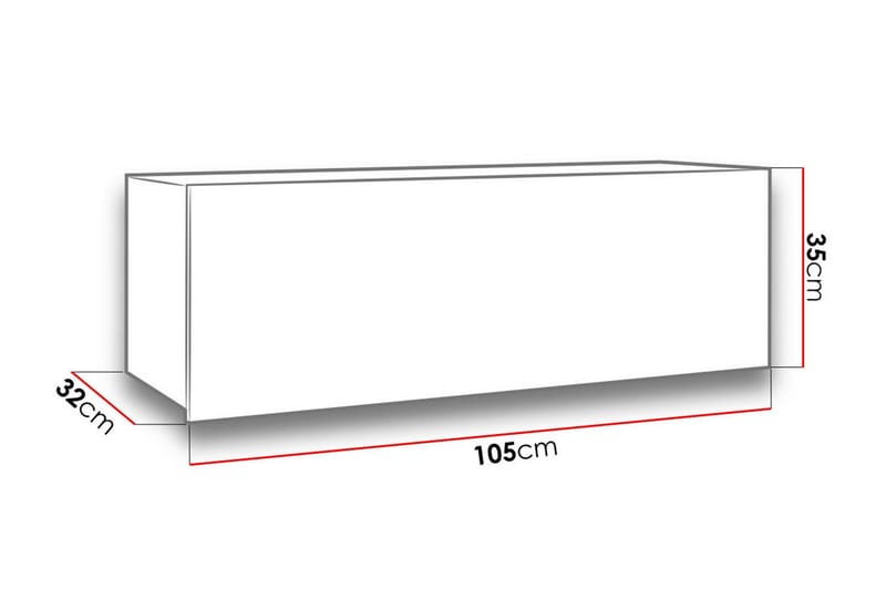 Tessan Veggskap 105 cm - Svart - Oppbevaring - Skap - Oppbevaringsskap