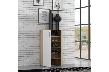 Ticketwood Skoskap 69 cm - Hvit/Brun - Oppbevaring - Skap - Oppbevaringsskap