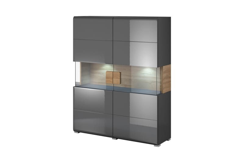 Toreno Highboard 39x122 cm, Antrasitt/Natur