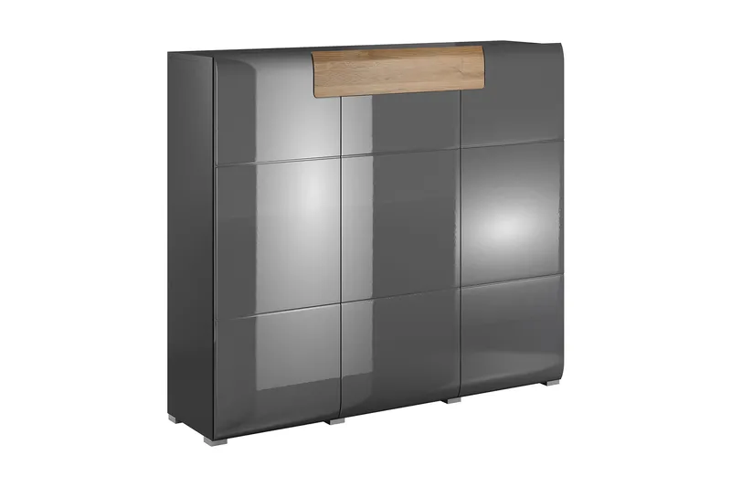 Toreno Highboard 39x147 cm, Antrasitt/Natur