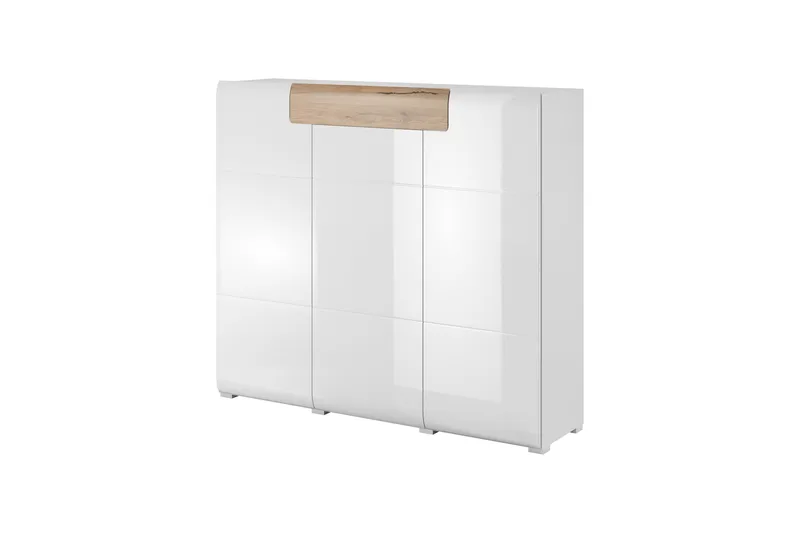 Toreno Highboard 39x147 cm, Hvit/Natur