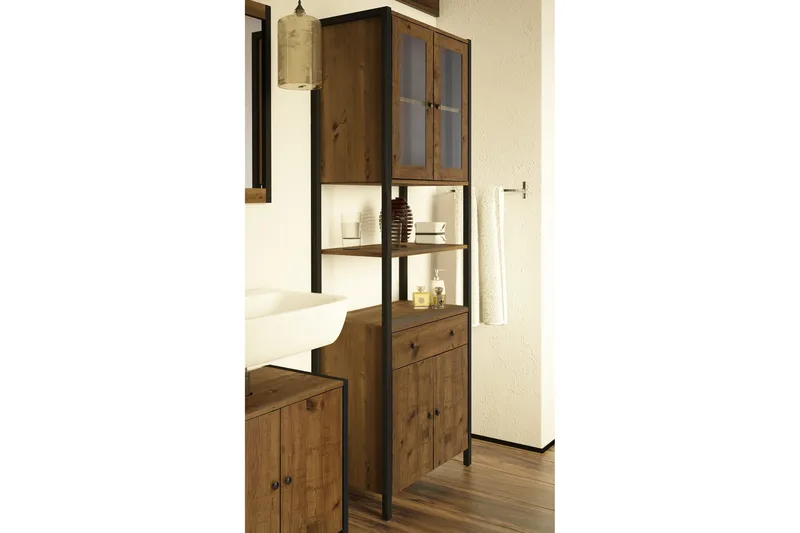 TV-skap Henika 60 cm - Brun/Svart - Oppbevaring - Skap - Oppbevaringsskap