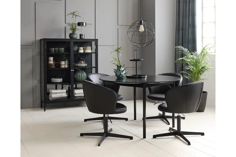 Umbri Highboard 110x140 cm - Svart - Oppbevaring - Skap - Oppbevaringsskap