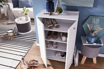 Vassell Skoskap - Hvit - Oppbevaring - Skap - Oppbevaringsskap