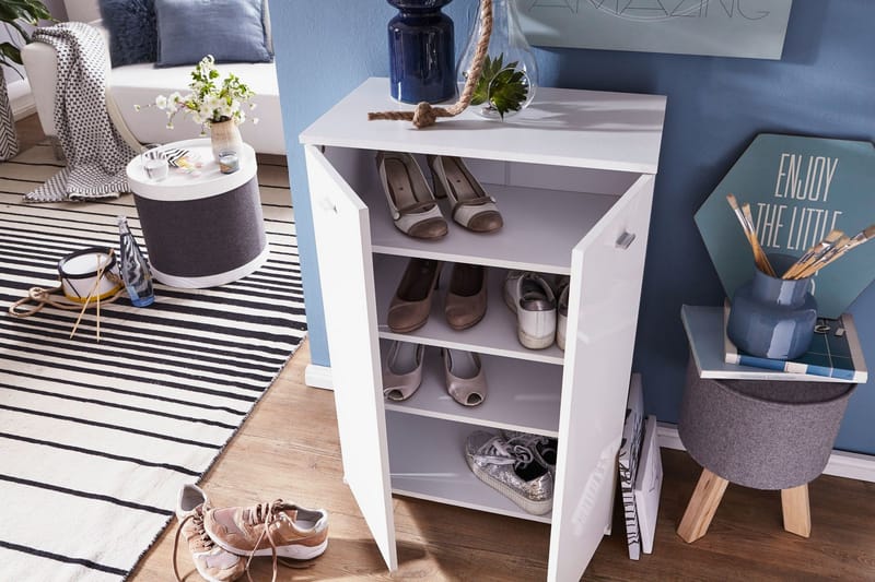 Vassell Skoskap - Hvit - Oppbevaring - Skap - Oppbevaringsskap