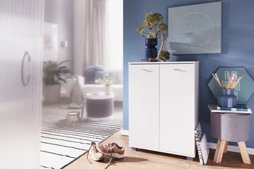 Vassell Skoskap - Hvit - Oppbevaring - Skap - Oppbevaringsskap