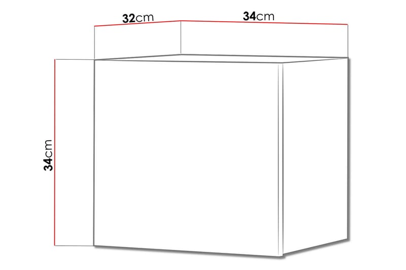 Veggskap Frick 34 cm - Hvit - Oppbevaringsskap