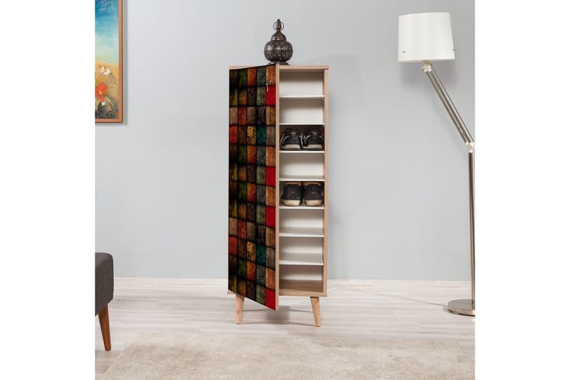 Vellavie Oppbevaringsskap Rutemønster - Flerfarget - Oppbevaring - Skap - Oppbevaringsskap