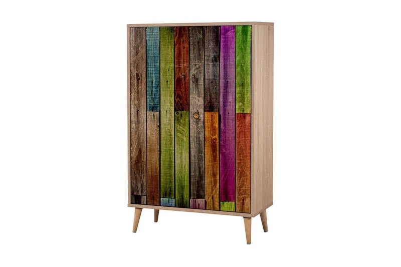 Vellavie Skap 80 cm Regnbuepanel, Flerfarget