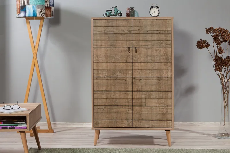 Vellavie Skap 80 cm Trepanel - Brun - Oppbevaring - Skap - Oppbevaringsskap