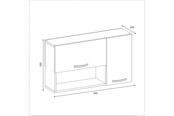 Weisenfluh Skap 90 cm - Hvit - Oppbevaring - Skap - Oppbevaringsskap