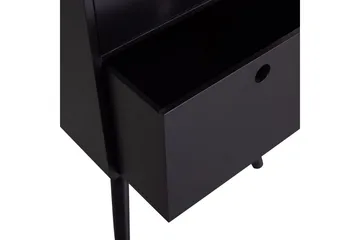 Ozzy High Nattbord 36 cm med Oppbevaring og Skuffer i Tre - Svart - Møbler - Bord - Avlastningsbord & sidobord - Sengebord & nattbord