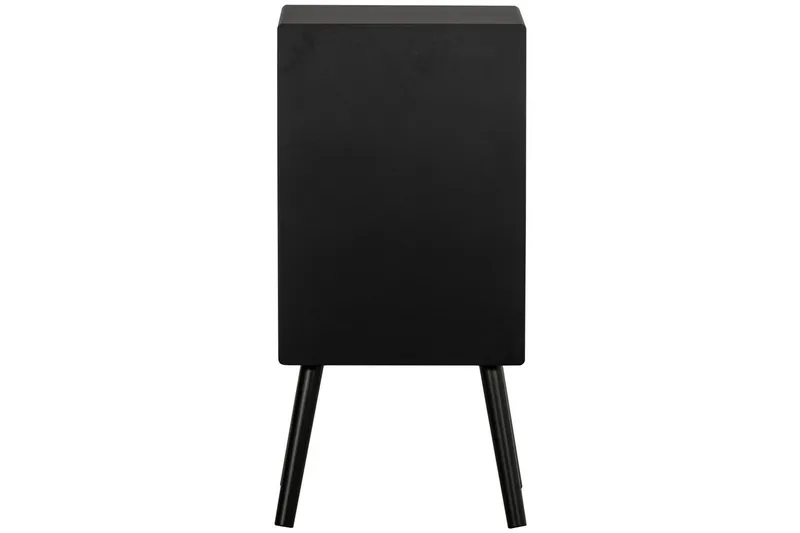 Ozzy High Nattbord 36 cm med Oppbevaring og Skuffer i Tre - Svart - Møbler - Bord - Avlastningsbord & sidobord - Sengebord & nattbord