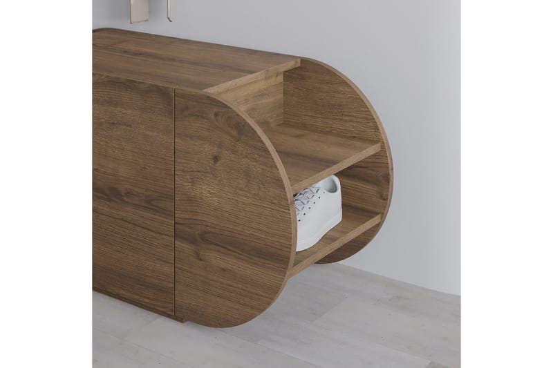 Pozy Skoskap 110 cm - Brun - Oppbevaring - Skap - Oppbevaringsskap