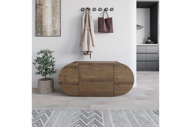 Pozy Skoskap 110 cm - Brun - Oppbevaring - Skap - Oppbevaringsskap