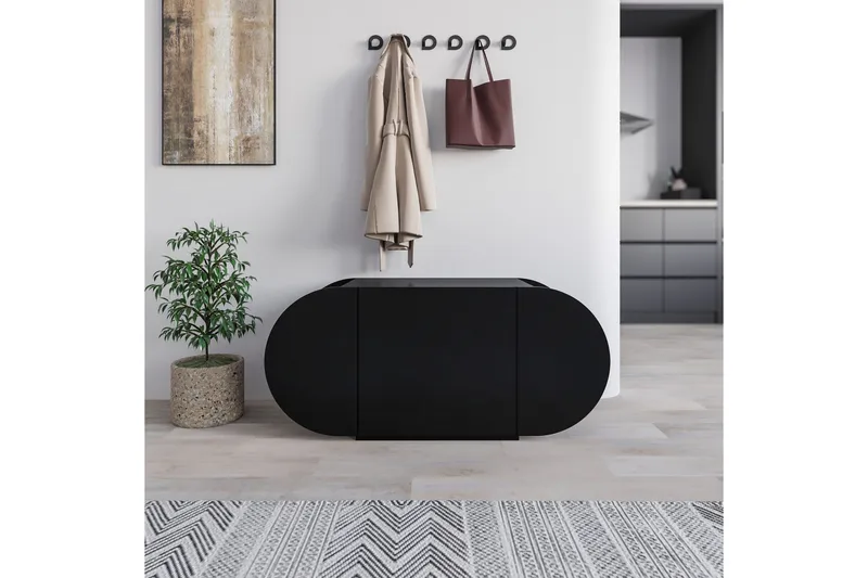 Pozy Skoskap 110 cm - Svart - Oppbevaring - Skap - Oppbevaringsskap