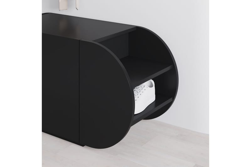 Pozy Skoskap 110 cm - Svart - Oppbevaring - Skap - Oppbevaringsskap