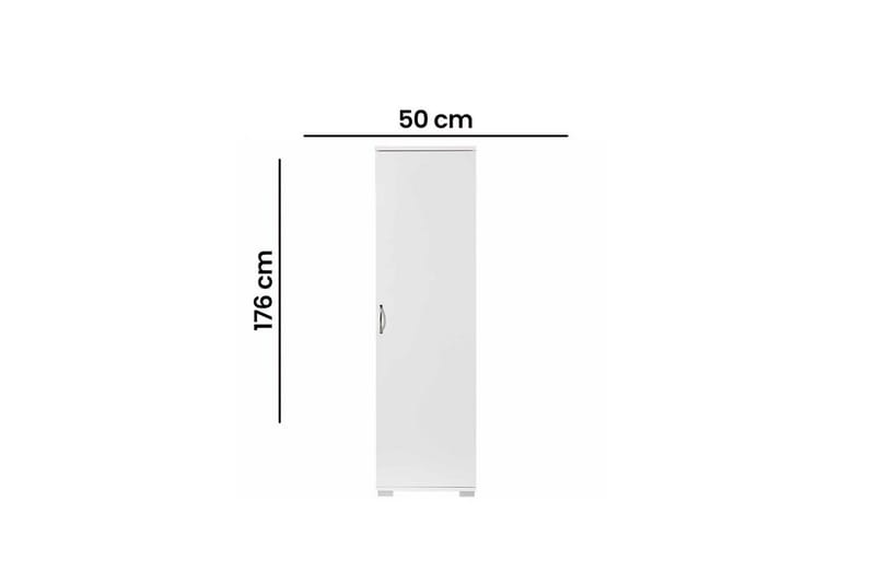 Ranko Høyskap 176 cm - Hvit - Oppbevaring - Skap - Oppbevaringsskap