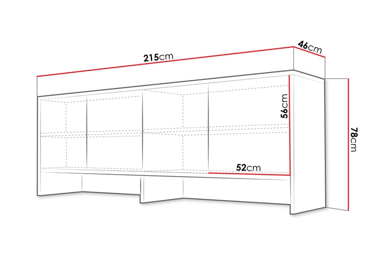 Rauk Highboard - Hvit - Oppbevaring - Skap - Oppbevaringsskap