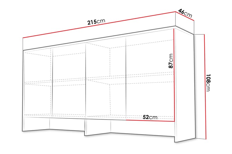 Rauk Highboard - Hvit - Oppbevaring - Skap - Oppbevaringsskap