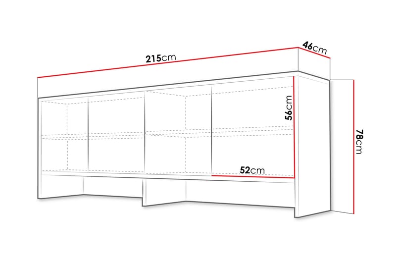 Rauk Highboard - Hvit - Oppbevaring - Skap - Oppbevaringsskap