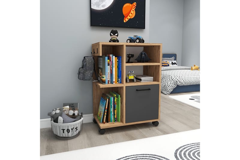 Rebus Skjenk - Lys Brun/Tre/Antrasitt - Oppbevaring - Skap - Oppbevaringsskap