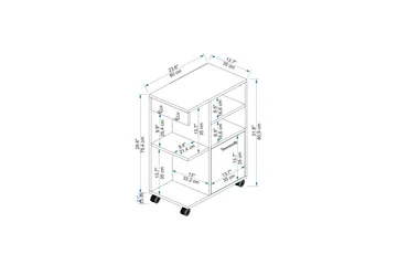 Rebus Skjenk - Lys Brun/Tre/Antrasitt - Oppbevaring - Skap - Oppbevaringsskap