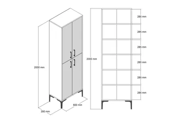 Retzow Highboard - Beige - Oppbevaring - Skap - Oppbevaringsskap