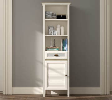 Rilena Multifunksjonsskap 60x194 cm - Krem, eik, grå - Oppbevaring - Skap - Oppbevaringsskap