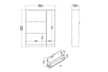 Rivornis Skoskap 98,8 cm - Natur - Oppbevaring - Skap - Oppbevaringsskap