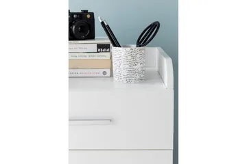 Rullecontainer Wohnling 4 skuffer med hjul, oppbevaringsbrett, foliert sponplate, moderne stil Hvit - Hvit - Oppbevaring - Oppbevaringsmøbler - Kommode - Skuffeseksjon