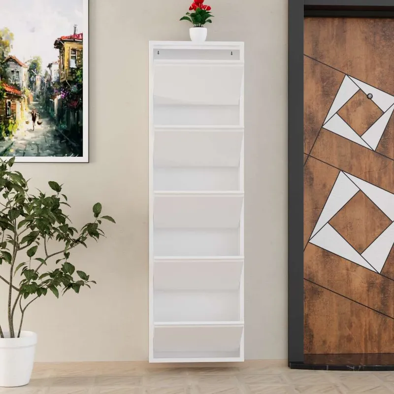 Rylanis skoskap 50x169 cm - Hvit - Oppbevaring - Skap - Oppbevaringsskap