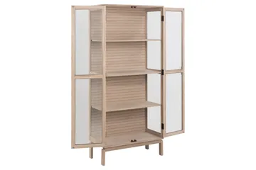 Sakie Vitrineskap 180 cm - Hvid - Oppbevaring - Skap - Vitrineskap