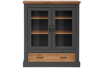 Selma Vitrineskap 100x120 cm - Grå - Oppbevaring - Skap - Vitrineskap