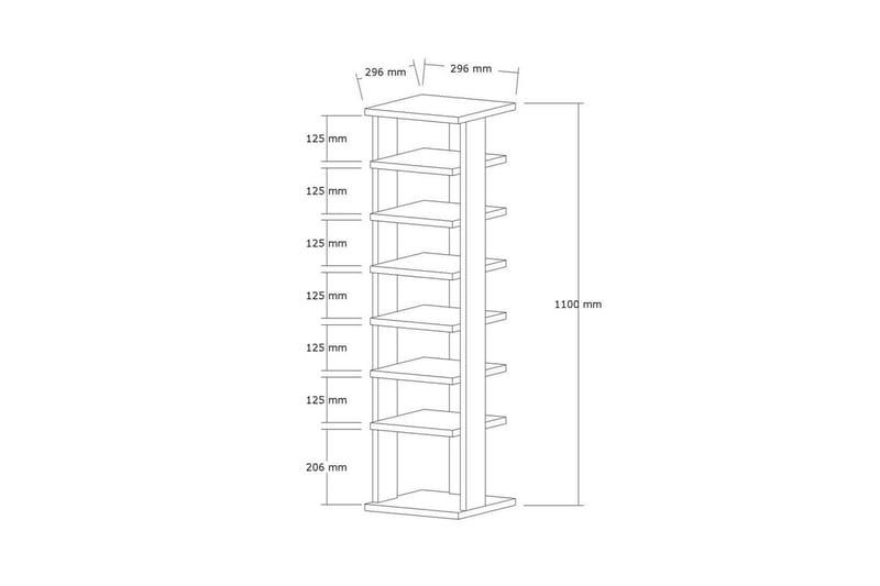 Seynor Skoskap 29,6 cm - Valnøtt - Oppbevaring - Skap - Oppbevaringsskap
