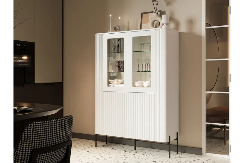 Sherie Vitrineskap 110x160 cm, Brun