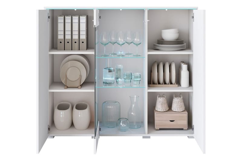 Sherie Vitrineskap 120 cm i Tre - Brun - Oppbevaring - Skap - Vitrineskap