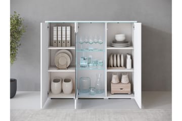 Sherie Vitrineskap 120 cm i Tre - Svart - Oppbevaring - Skap - Vitrineskap