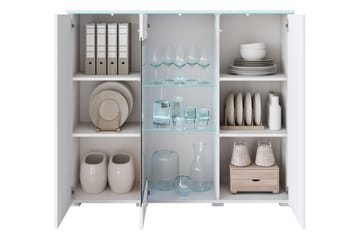 Sherie Vitrineskap 120x104 cm - Brun - Oppbevaring - Skap - Vitrineskap