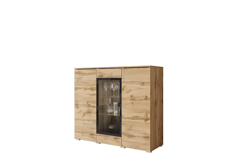 Sherie Vitrineskap 120x104 cm, Brun